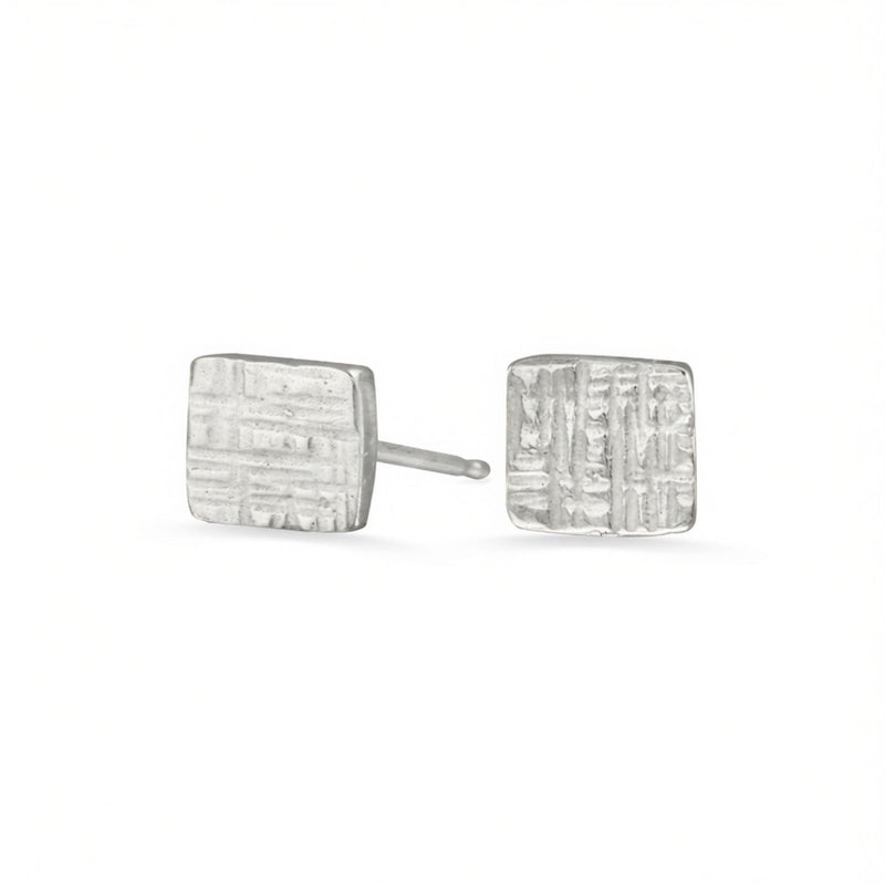 Tiny Square Studs - sterling silver | Sticks & Stones Collection earrings Amanda K Lockrow