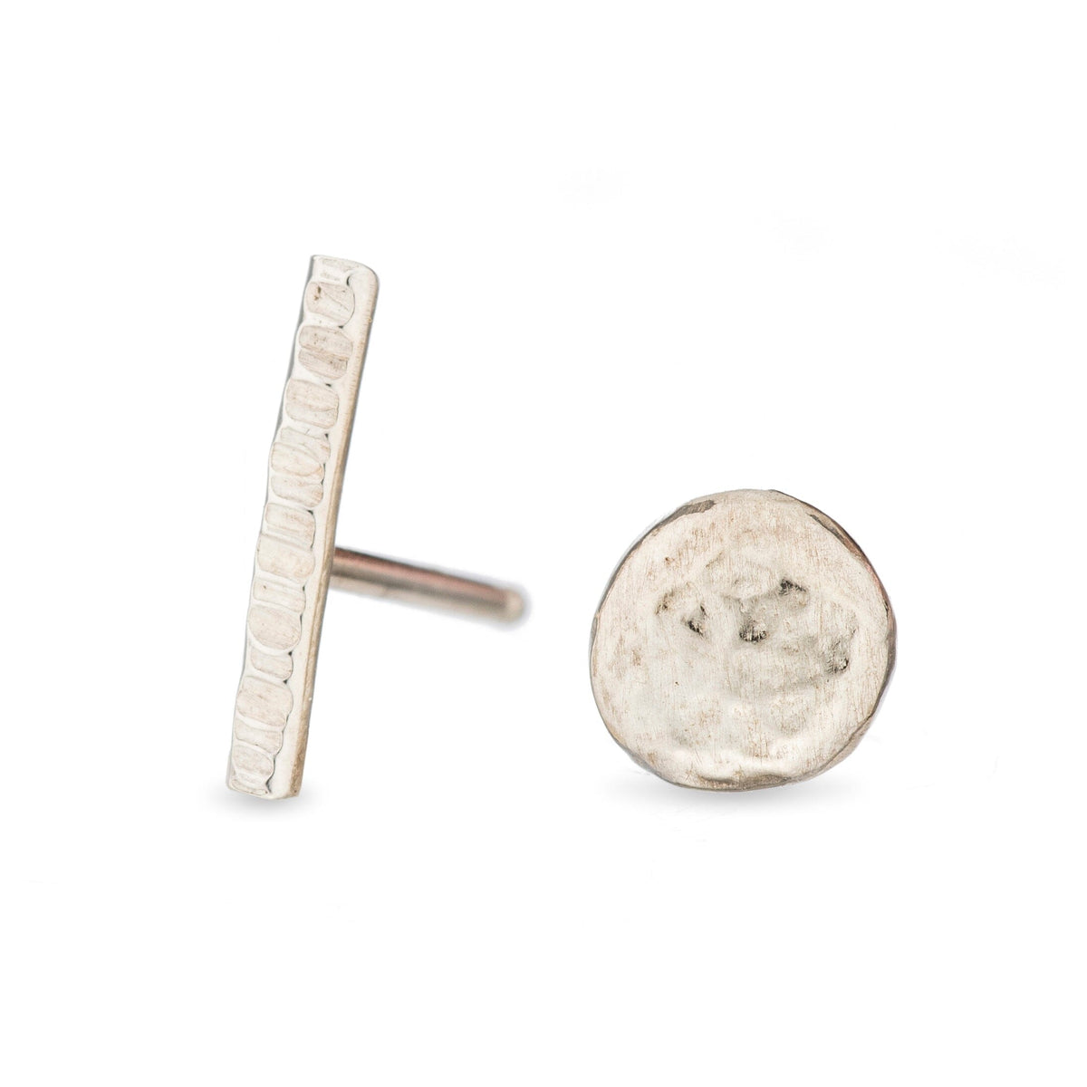 Stick & Pebble Studs - sterling silver | Sticks & Stones Collection earrings Amanda K Lockrow