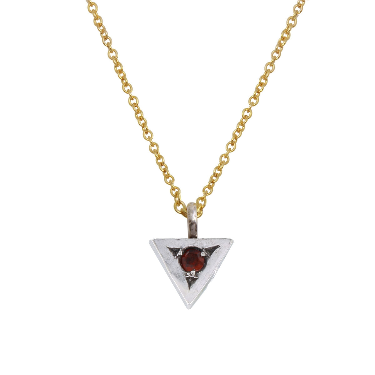 Strength Triangle Necklace - choose you stone | Talisman Collection Necklaces Amanda K Lockrow