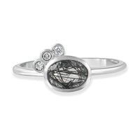 Tourmalinated Quartz Sophia Ring - Sterling Silver | Aislinn Collection ring Amanda K Lockrow