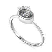 Tourmalinated Quartz and Diamond Sophia Ring - Sterling Silver | Aislinn Collection ring Amanda K Lockrow