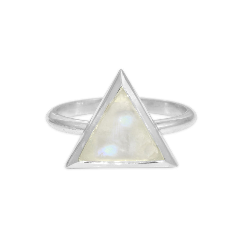 I Am Divine rainbow moonstone triangle ring ring Amanda K Lockrow