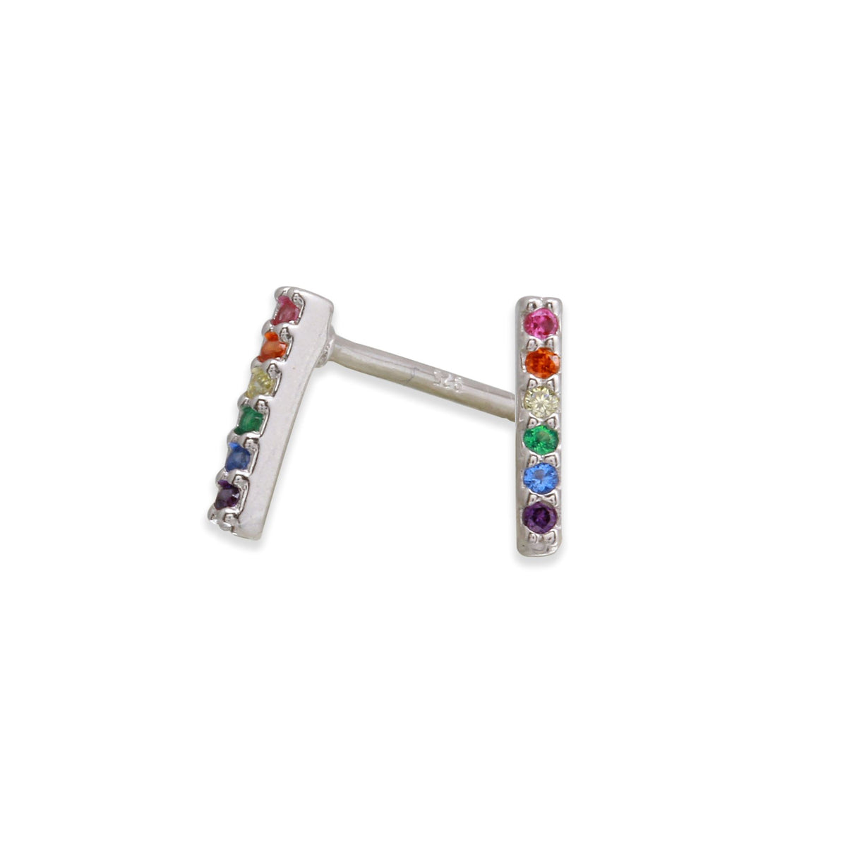 Felicity Rainbow Stud Earrings - sterling silver earrings Amanda K Lockrow