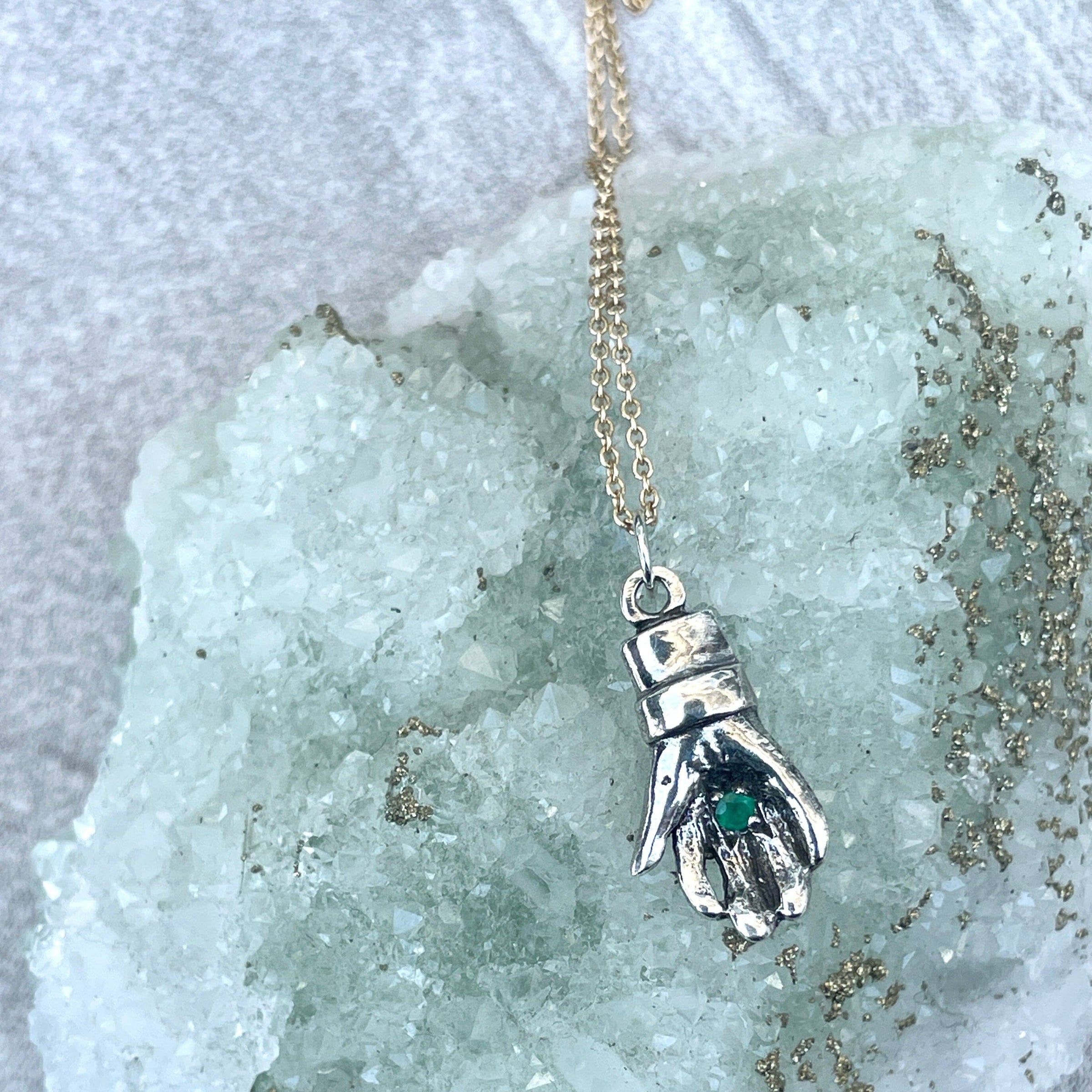 Reiki Hand Necklace - sterling silver| Talisman Collection necklace Amanda K Lockrow