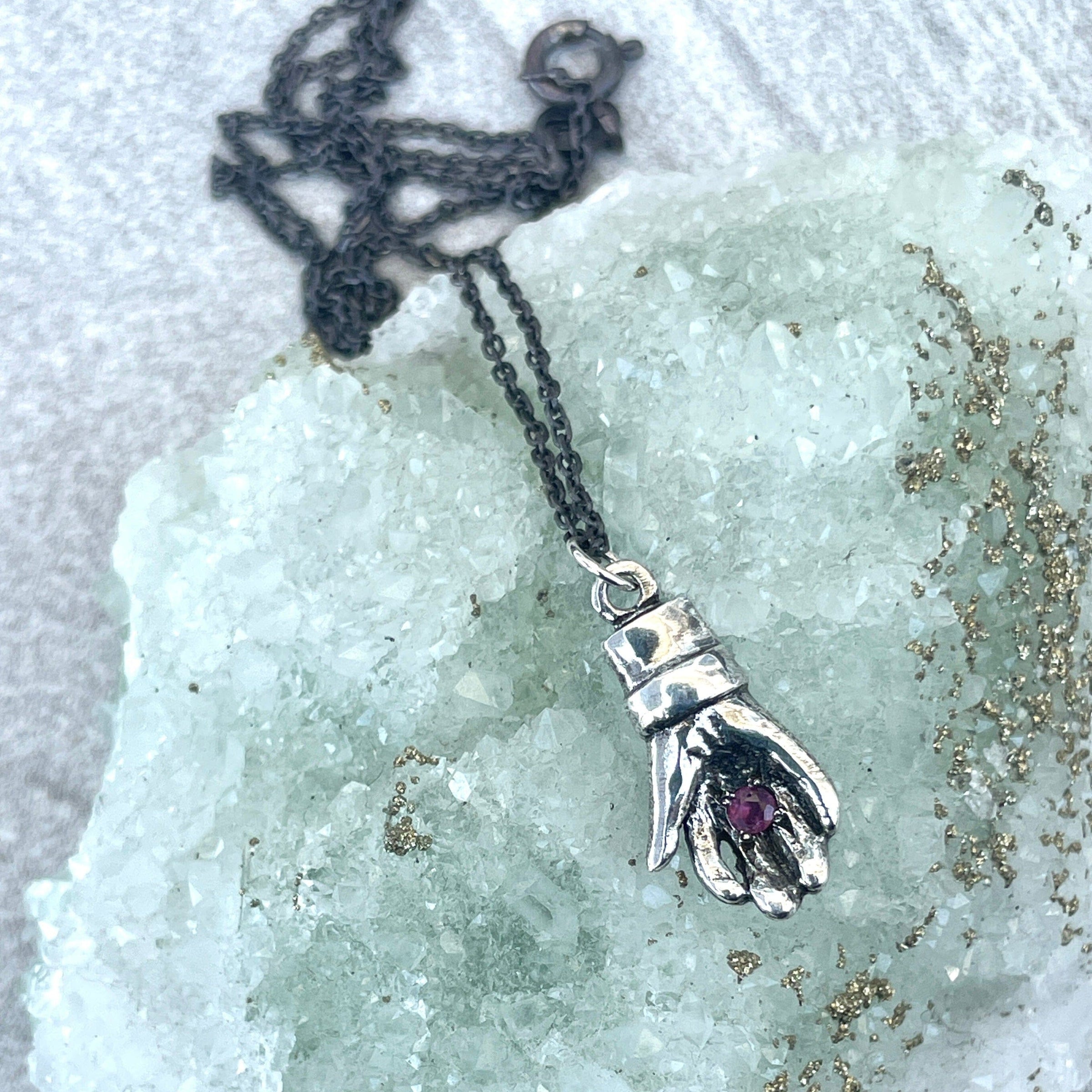 Reiki Hand Necklace - sterling silver| Talisman Collection necklace Amanda K Lockrow
