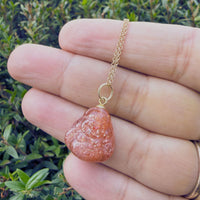 Happy Buddha Sunstone Crystal Necklace - gold filled | Talisman Collection necklace Amanda K Lockrow