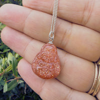 Happy Buddha Sunstone Crystal Necklace - gold filled | Talisman Collection necklace Amanda K Lockrow