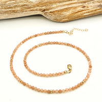 Strung Together Sunstone Necklace - 14k gold filled | Little Rock Collection