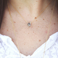 Tara Tibetan Quartz Floating Crystal Necklace - 14k gold | Aislinn Collection necklace Amanda K Lockrow