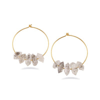 Herkimer Diamond Hoop Earrings - 14k gold filled | Elements Collection earrings Amanda K Lockrow
