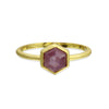 Pink Sapphire Hexagon Ring - 14k gold | Fine Collection ring Amanda K Lockrow