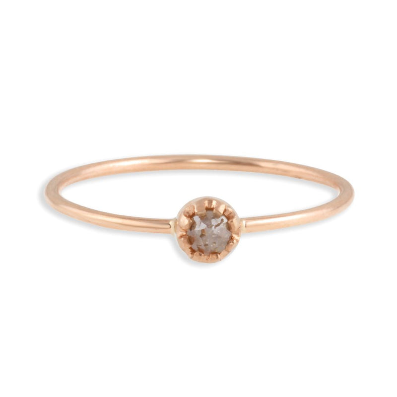 Rosecut Brown Diamond Diana Stacking Ring - 14k gold | Fine Collection ring Amanda K Lockrow