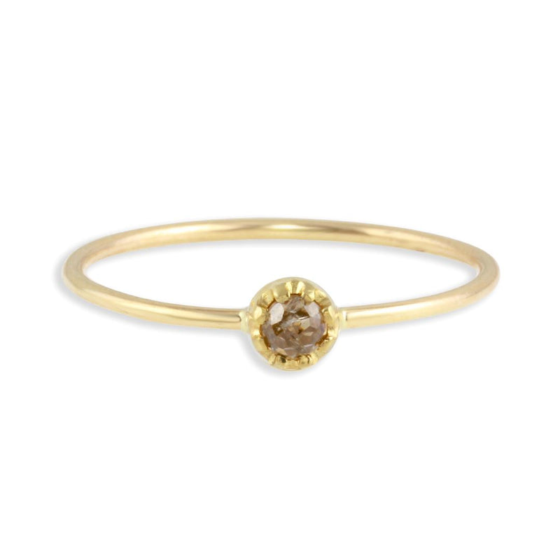 Rosecut Brown Diamond Diana Stacking Ring - 14k gold | Fine Collection ring Amanda K Lockrow