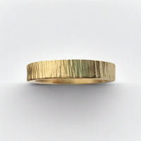 Bark Hammered All Gender Band - 14k gold | Fine Collection ring Amanda K Lockrow