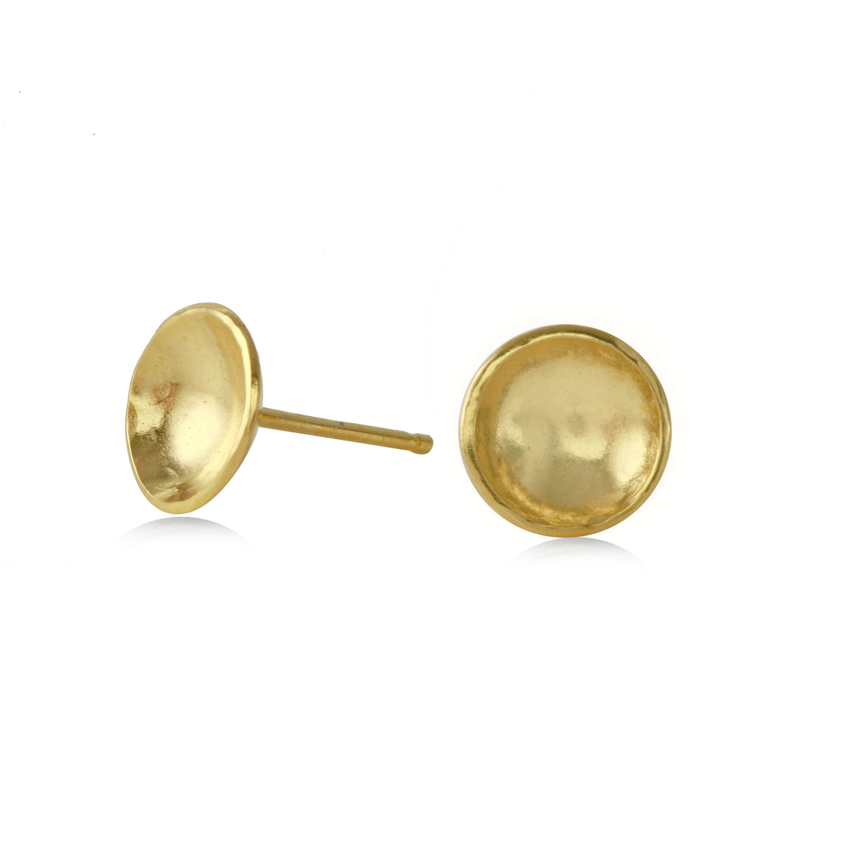 Darling Larger Cup Studs - 18K gold vermeil or silver | Petite Collection earrings Amanda K Lockrow