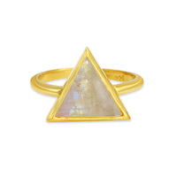 I Am Divine rainbow moonstone triangle ring ring Amanda K Lockrow