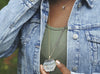 Thea - Amethyst Stalactite and Rutilated Quartz 30 inch necklace necklace Amanda K Lockrow 