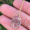 Aislinn 14K gold enhydro quartz necklace necklace Amanda K Lockrow 