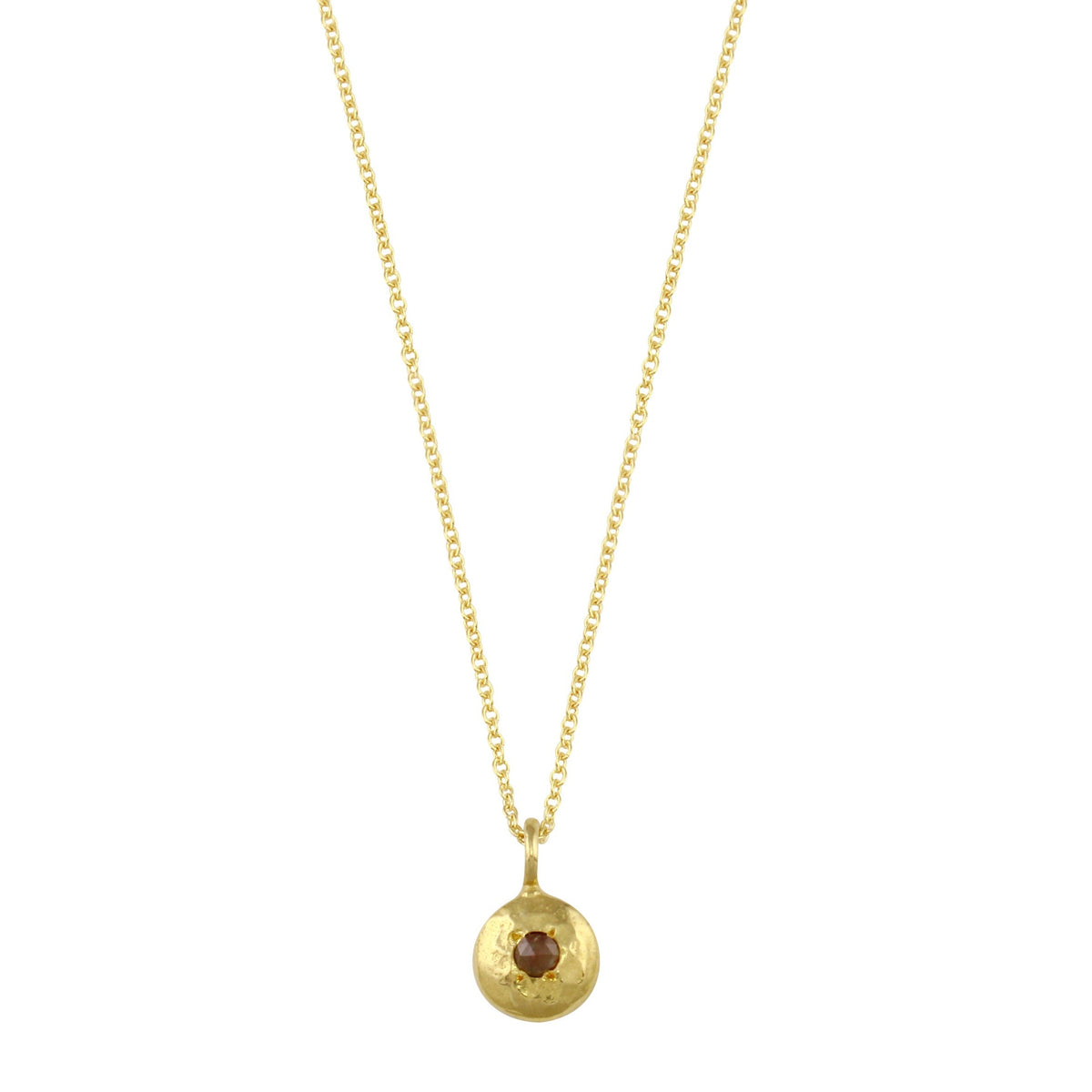 Elemental Pebble Necklace - 14K Yellow Gold and Diamond | Sticks & Stones Collection necklace Amanda K Lockrow
