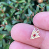 Strength Garnet Triangle Charm - 14k gold | Talisman Collection charm Amanda K Lockrow