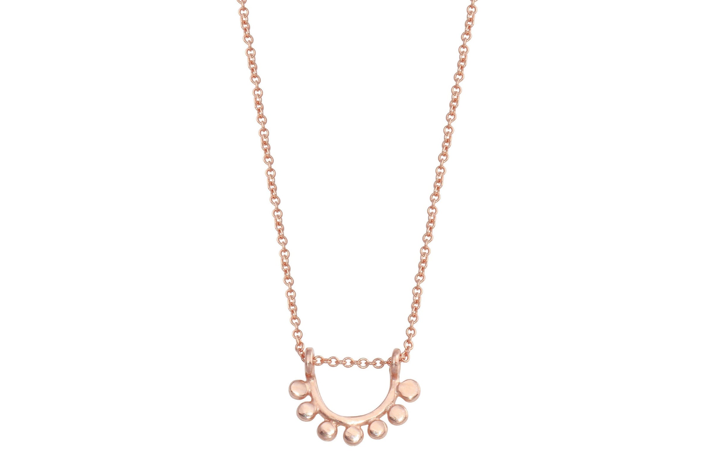 14k rose gold dainty sunrise necklace necklace Amanda K Lockrow 
