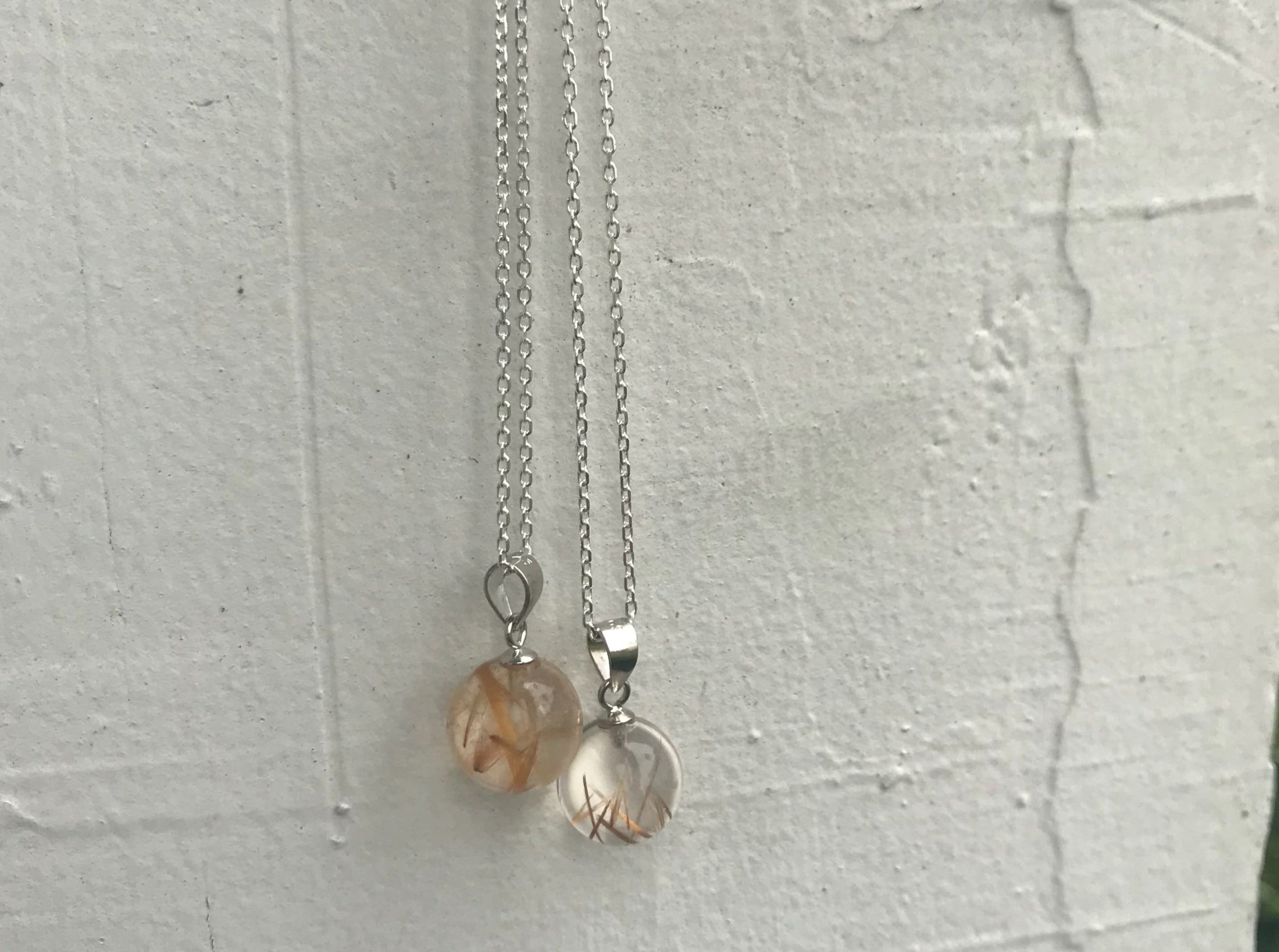 Little rutilated quartz sphere necklace - Aislinn Collection necklace Amanda K Lockrow 