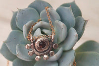 Smoky quartz sterling silver and gold filled oriana necklace necklace Amanda K Lockrow 
