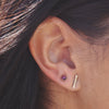 Amethyst birthstone 4mm silver stud earrings earrings Amanda K Lockrow 