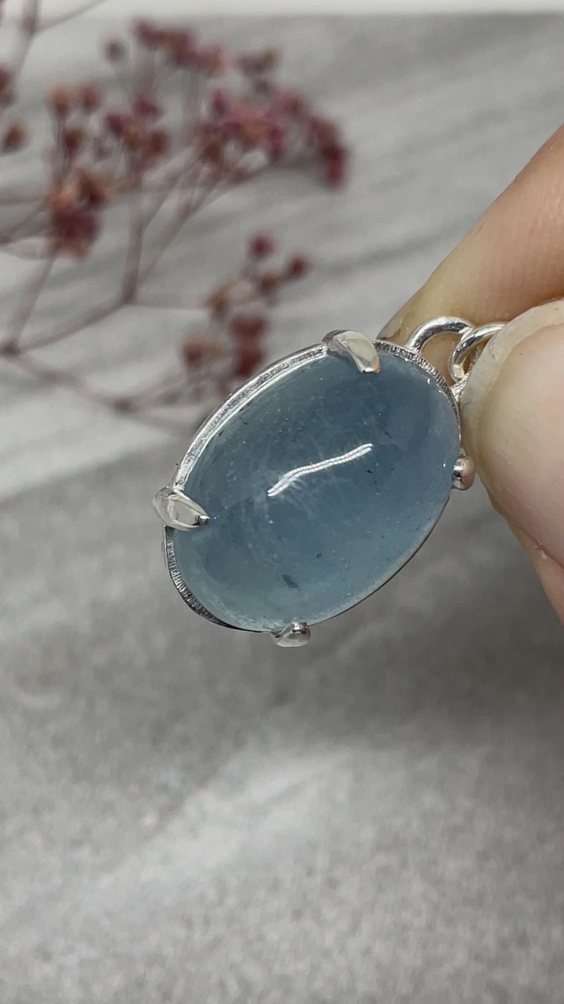 Aquamarine Necklace - sterling silver |  Stone Love Collection
