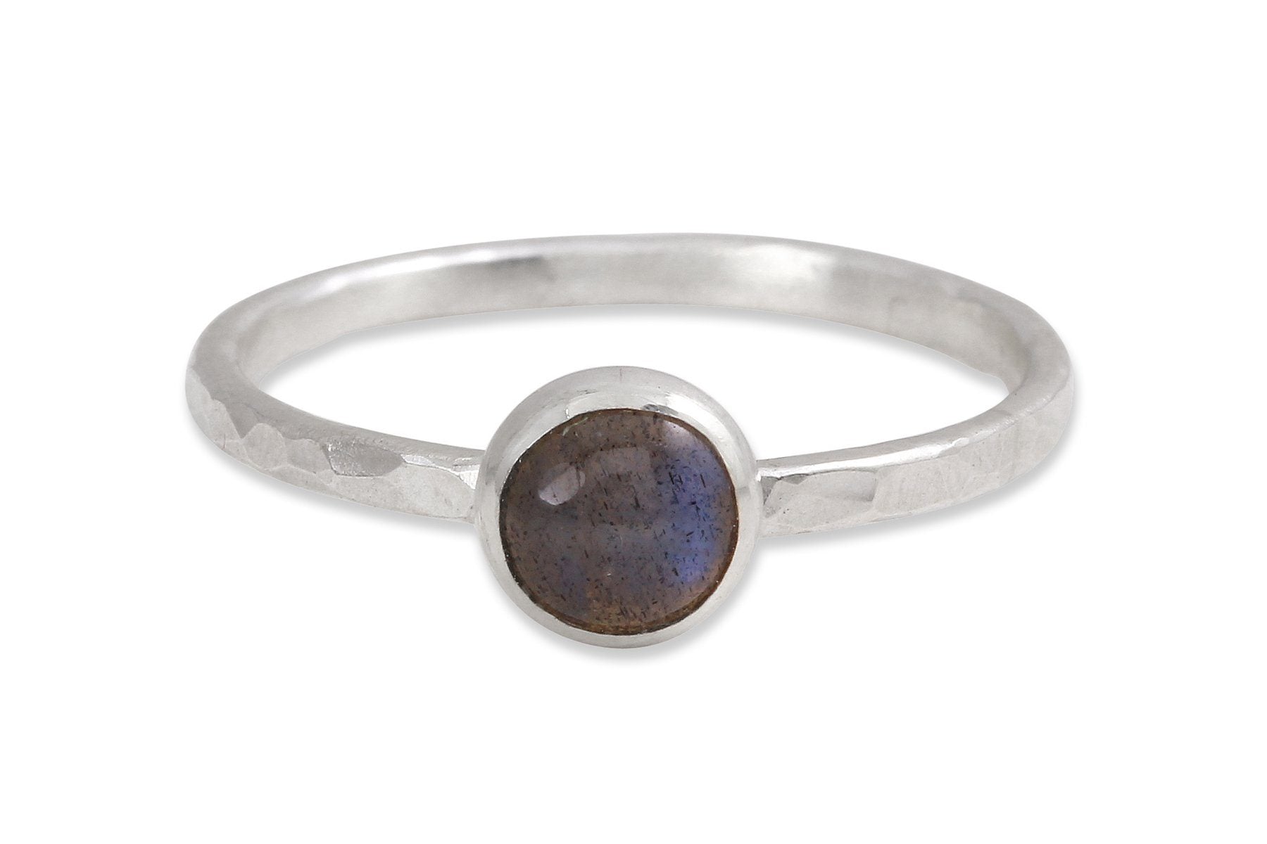 Labradorite 6mm sterling silver stacking ring ring Amanda K Lockrow 