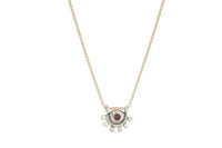 Garnet sterling silver and gold filled oriana necklace necklace Amanda K Lockrow 