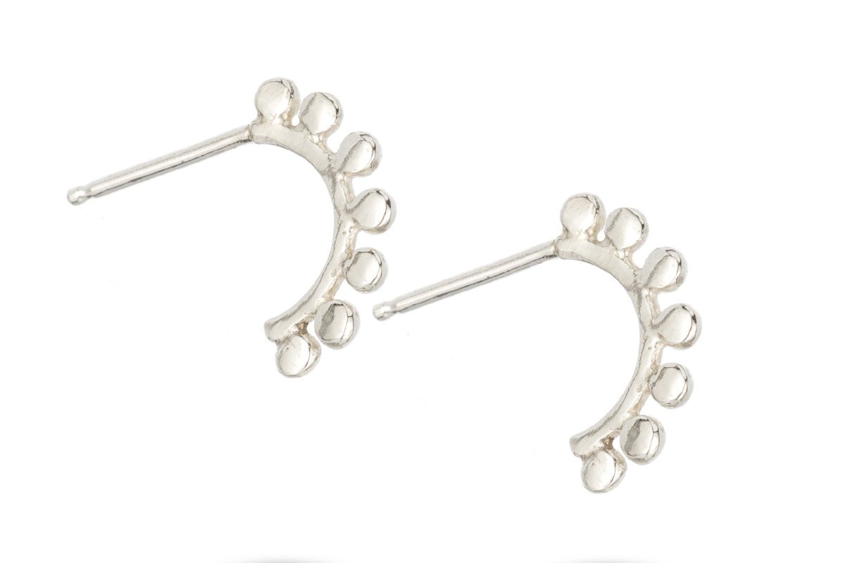 7 rays Sunrise sterling silver hoop earrings earrings Amanda K Lockrow 