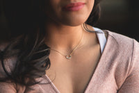 14k rose gold dainty sunrise necklace necklace Amanda K Lockrow 