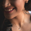 Dainty Sunrise Necklace - 14k Gold, Sapphire | Sunrise Collection necklace Amanda K Lockrow