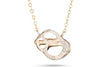Slice shell & aqamarine sterling silver necklace necklace Amanda K Lockrow 