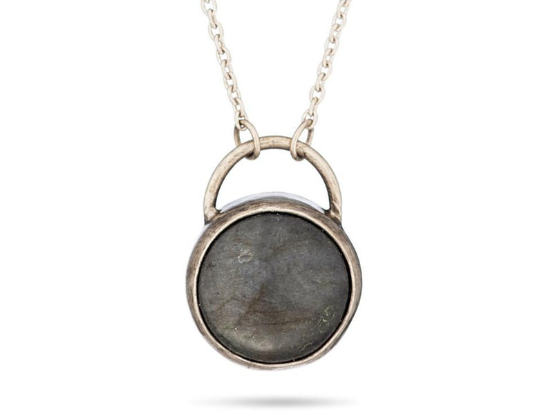 Labradorite alvina cabochon stone necklace necklace Amanda K Lockrow 