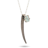 Silver darya collection-choose your necklace necklace Amanda K Lockrow Aquamarine and Tusk Shell 18" necklace 