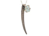 Tusk shell & raw aquamarine necklace necklace Amanda K Lockrow 