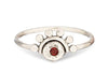 Garnet sterling silver oriana stacking ring // or choose your stone ring Amanda K Lockrow 