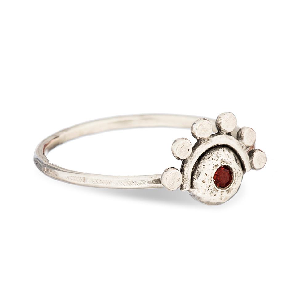 Garnet sterling silver oriana stacking ring // or choose your stone ring Amanda K Lockrow 