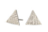 Sterling silver hammered triangle studs earrings Amanda K Lockrow 