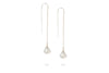 Rainbow moonstone sterling silver threader earrings // ear threads earrings Amanda K Lockrow 