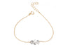 Elements- Herkimer Diamond 3 stone gold filled adjustable chain bracelet bracelet Amanda K Lockrow 