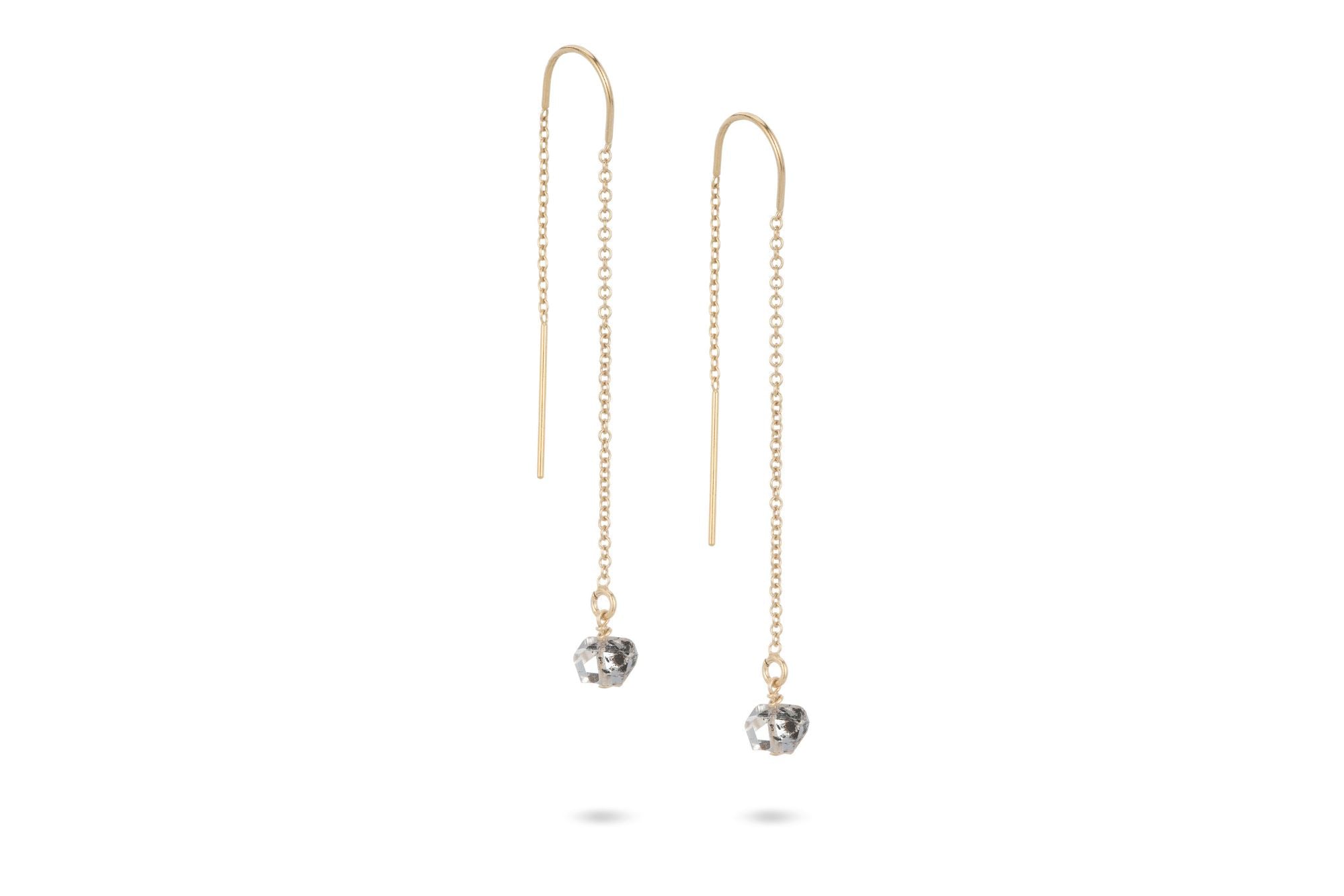 Gold Threader Earrings - Long Chain Earrings 14K Gold Filled