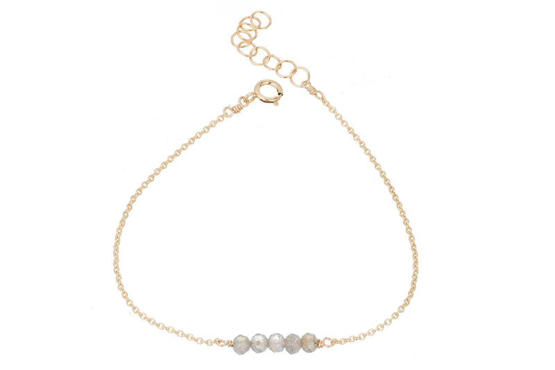 Elements- Labradorite 5 stone gold filled adjustable chain bracelet bracelet Amanda K Lockrow 
