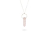 Rose Quartz crystal point sterling silver necklace necklace Amanda K Lockrow 