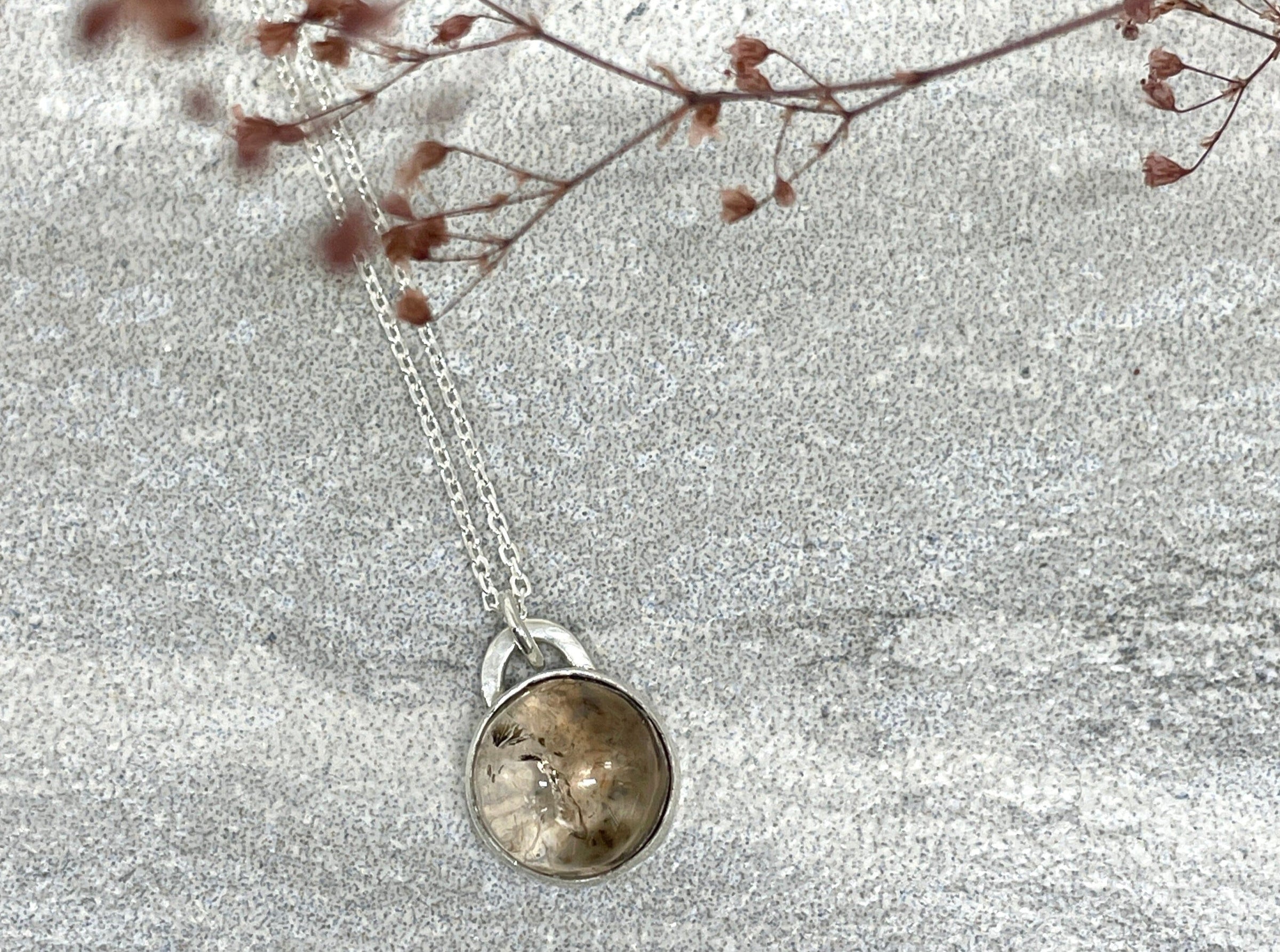 Hurley Enhydro Smokey Quartz Necklace - sterling silver | Aislinn Collection necklace Amanda K Lockrow