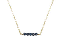 Elements- Blue Sapphire 14K yellow gold filled necklace necklace Amanda K Lockrow 