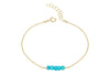 Elements- Turquoise 5 stone gold filled adjustable chain bracelet bracelet Amanda K Lockrow 