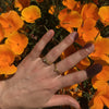 14k yellow gold and diamond oriana ring // golden dawn ring Amanda K Lockrow 
